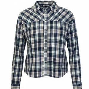 Urban Outfitters BDG  Blue Green Plaid Button Up Cotton Preppy Shirt sz M NWT